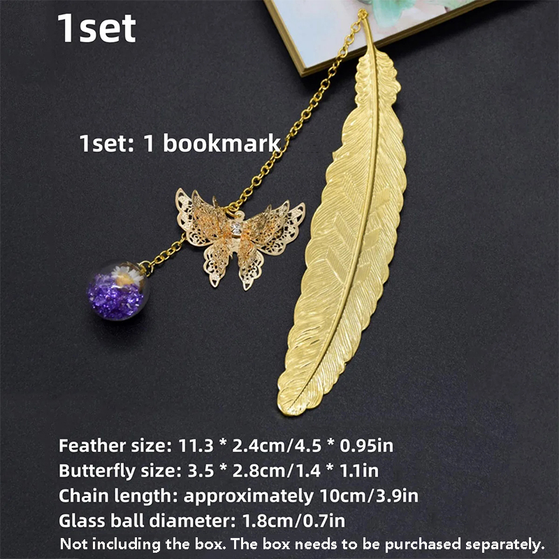 ที่คั่นหนังสือโลหะลายขนนกสไตล์ - Dried Flower Bulk บทวิจารณ์และราคา