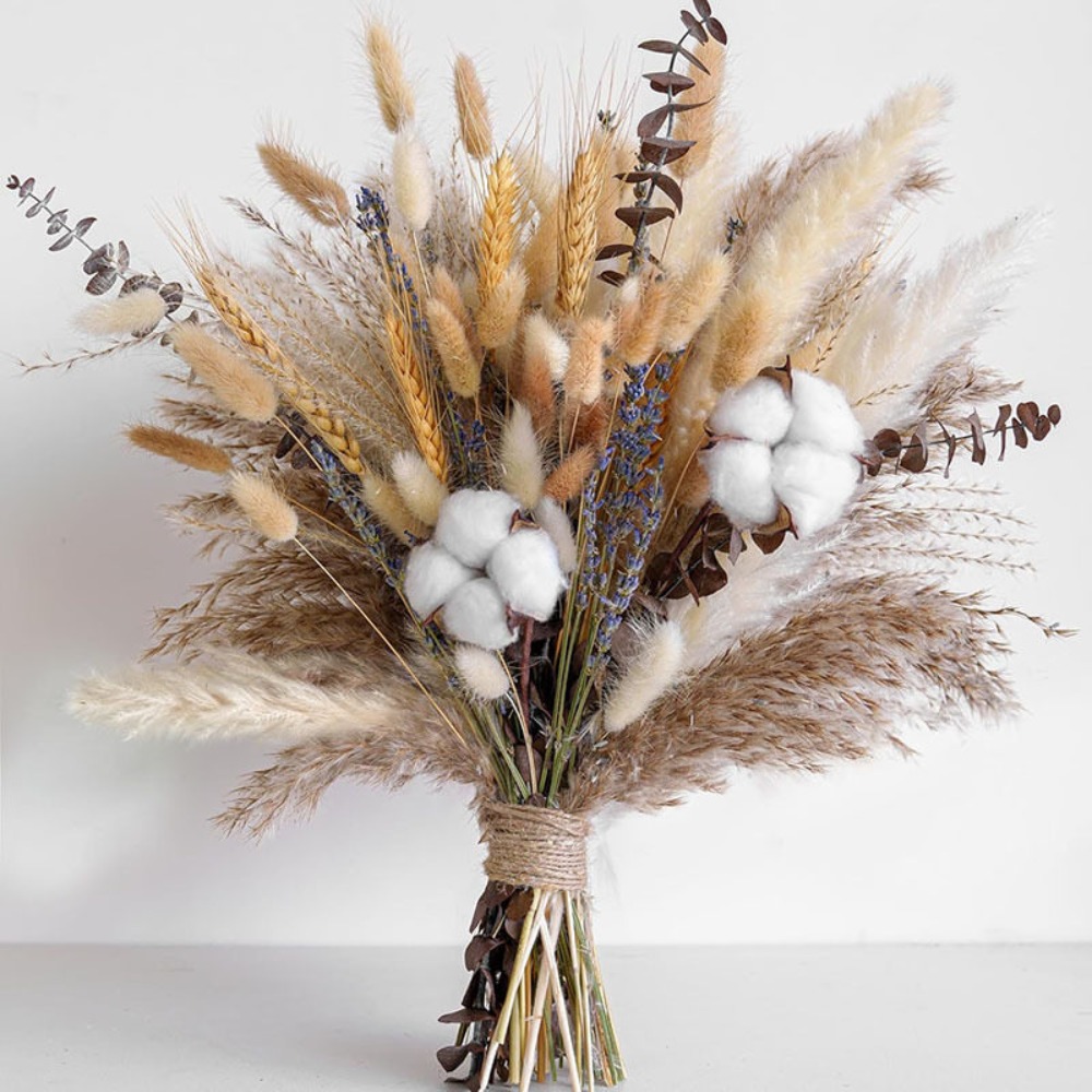 80 ชิ้นดอกไม้แห้งธรรมชาติช่อดอ - Dried Flower Bulk บทวิจารณ์และราคา