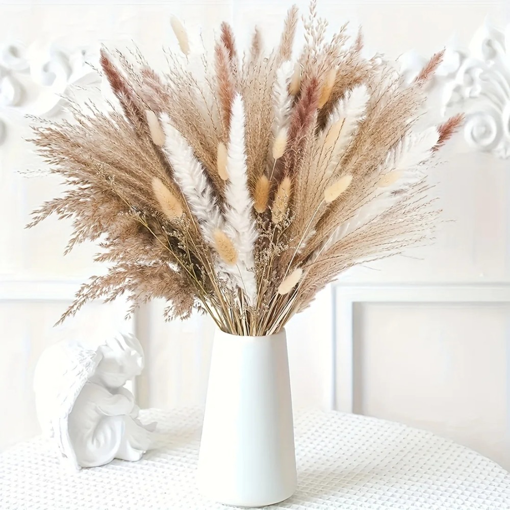 80 ชิ้นดอกไม้แห้งธรรมชาติช่อดอ - Dried Flower Bulk บทวิจารณ์และราคา